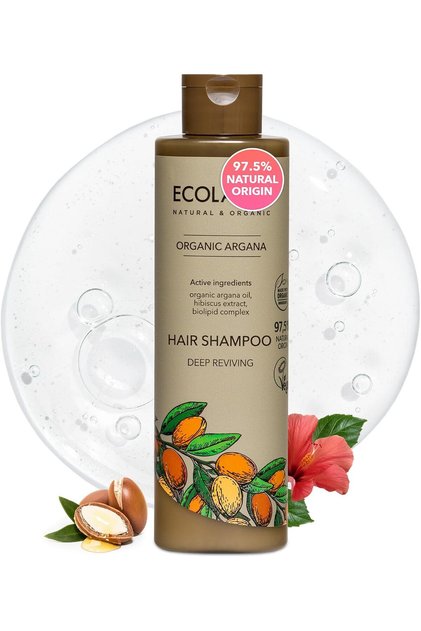 Deep Reviving Hair Shampoo with Organic Argan Oil, 250ml – Nourishing, Repairing & Moisturizing, Vegan & Sulfate-Free