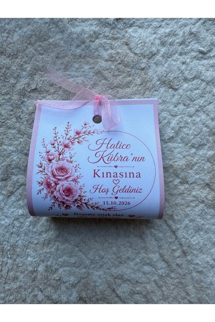 75 Adet Özel Tasarım Hazır Paketlenmiş Kınamıza Hoşgeldiniz Yazılı Hediyelik Dağıtmalık Kına