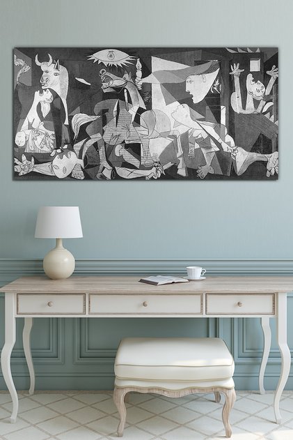 Pablo Picasso Guernica Kanvas Tablo Dev Boy ( 150 X 70 Cm )