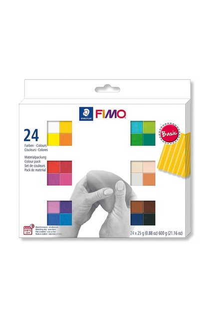 Staedtler 8023 C24-1 Set Pastă de Modelat Fımo® Soft Pachet Multiplu 25 Grame 24 Blocuri Basic