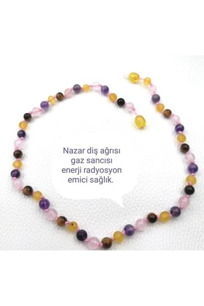 Sertifikalı Bebek Kehribar Karışık Kolye