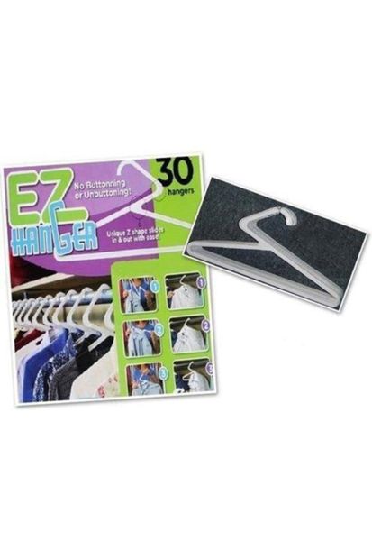 Hibrit Shop 30lu Pratik Esnek Hafif Plastik Elbise Askı Seti Ez Hanger Asorti - 2