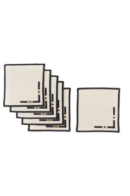 Bamboo Linen 6-Piece Coasters