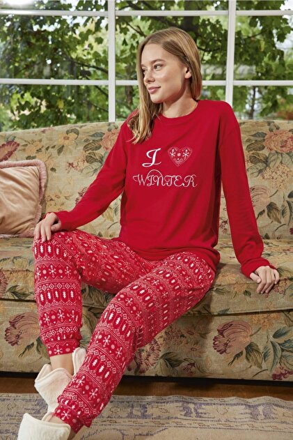 Womens Pajamas Thermal Nightwear Ladies Aydoğan Thermal Women's