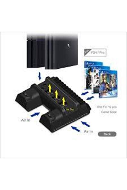 Dobe Playstation 4 Slim Ps4 Pro Uyumlu Fanlı Stand Ve Oyun Kolu