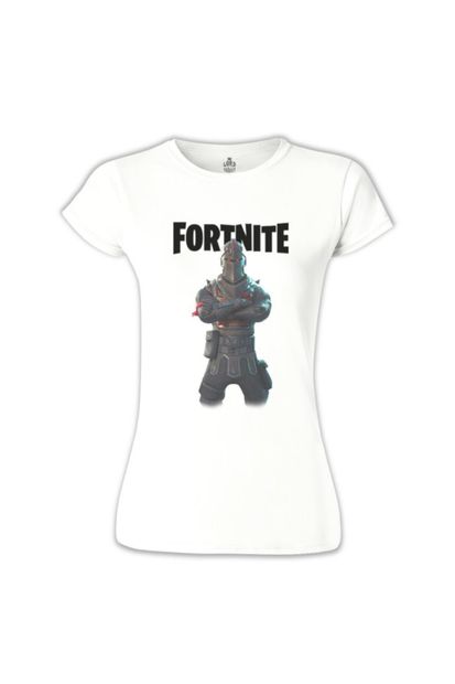 Lord T-Shirt Kadın Beyaz Fortnite Chevalier Tshirt - 1