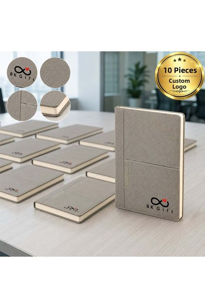 Customized for Your Logo: 10 Pieces 2422 15 X 21 Lined Corporate Notebook Set with Thermo Leather Pockets
