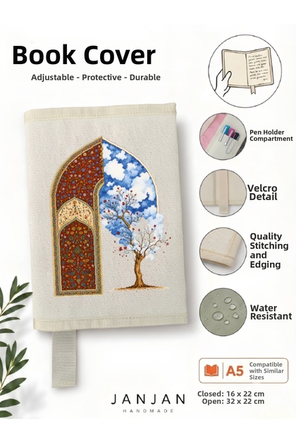 Natural Fabric Book Cover,Washable Book Cover,Book Protector,32X22 cm Book Protective Bag,Book Sleeve,Book Bag,Book Lover Gift,Organizer,Notebook Agenda Cover