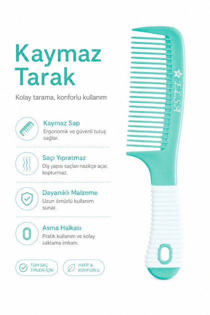Professional Anti-Slip Comb 1058, Wet & Dry Use, Anti-Breakage Comb