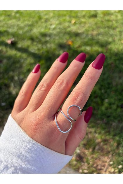 Women's Silver Color Spiral Ring