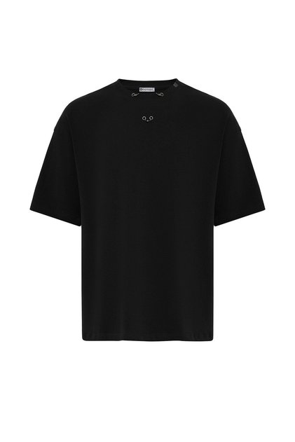 Oversize metal ring detailed t-shirt