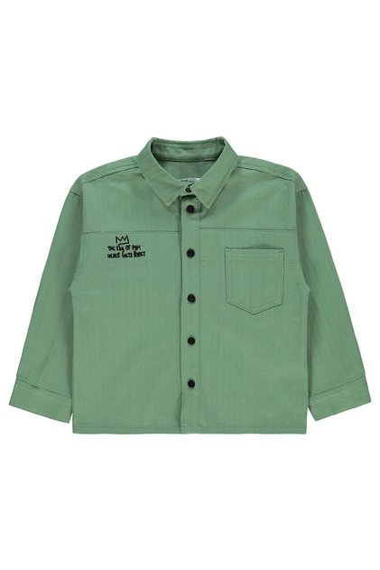 Printed Shirt for Ages 10-13 - Khaki