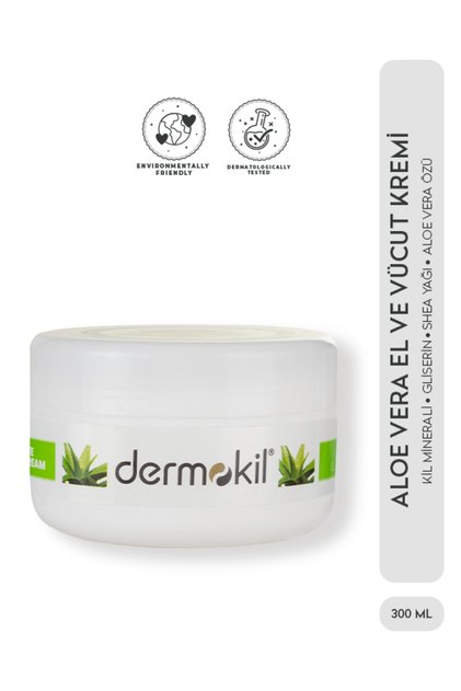 Doğal Aloe Vera El ve Vücut Bakım Kremi 300 ml
