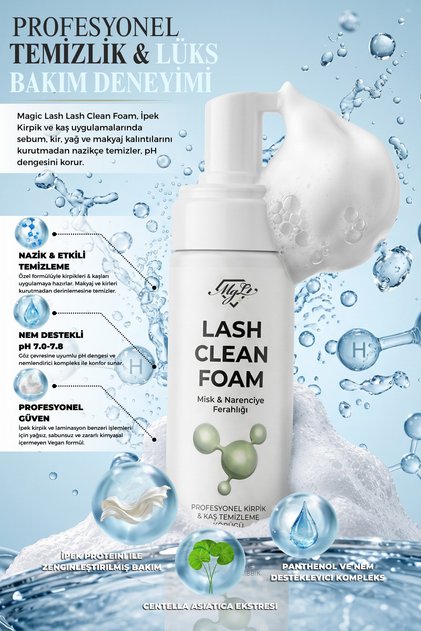 Lash Clean Foam - Professional Eyelash & Eyebrow Cleansing Foam 150ml