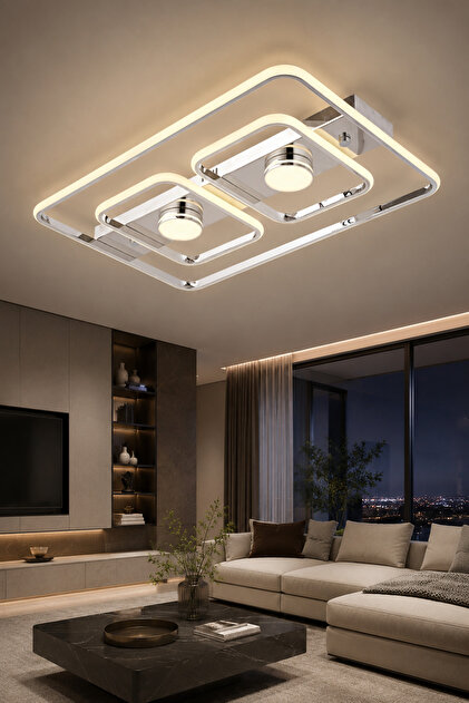 ESSLİGHT DORA 60 CM LED AVİZE 3 RENK IŞIK MOD MODERN SALON MUTFAK