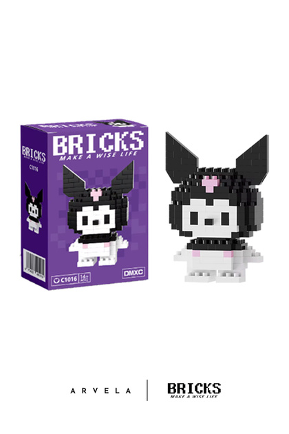 Bricks make a wise life Kitty Kuromi Mini Kuromi Karakter Figür