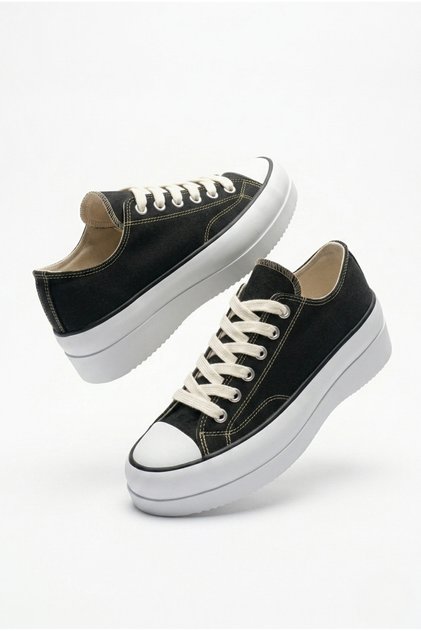 A Kalite Rahat Unisex Kalın Taban Keten Sneaker