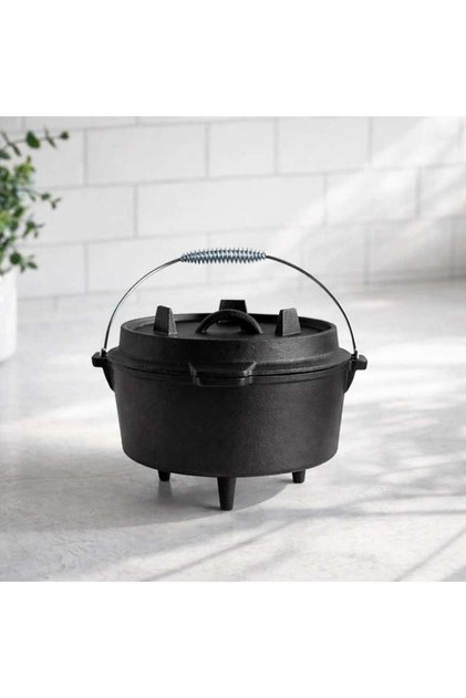 Ferric Cast Iron Barbeque Pot 4.3l -black
