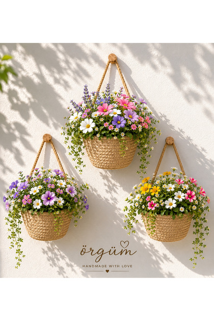 Coș 3 bucăți Mini organizator de coșuri (PLANTELE ȘI UMERĂRIILE NU INCLUS)