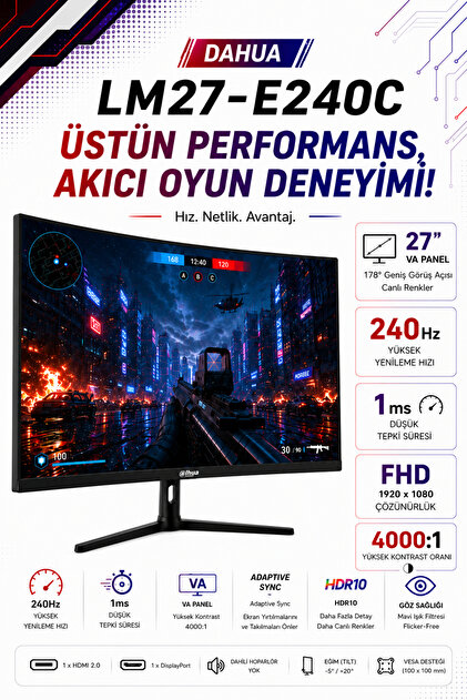 FAZEON X27F241QP 27 inc 240Hz 0.5ms HDMI DP RGB FeeSync G-Sync