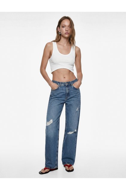 Cotton Slim Fit U-Neck Basic Crop Sleeveless Undershirt