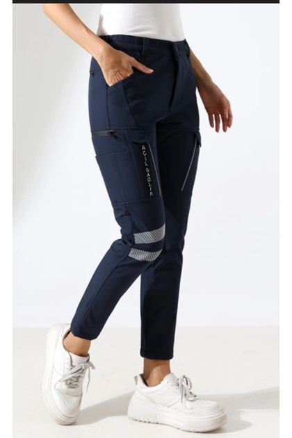 Acil Sağlık Soft Shell Outdoor Kışlık Kadın Pantolon - Lacivert