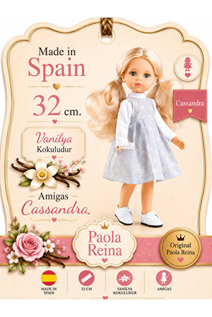 Paola Reina Rosa Oyuncak Bebek 32 cm İspanyol Bebek Vanilya Kokulu