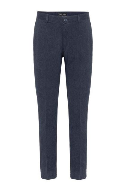 Lacivert Regular Armürlü Pantolon