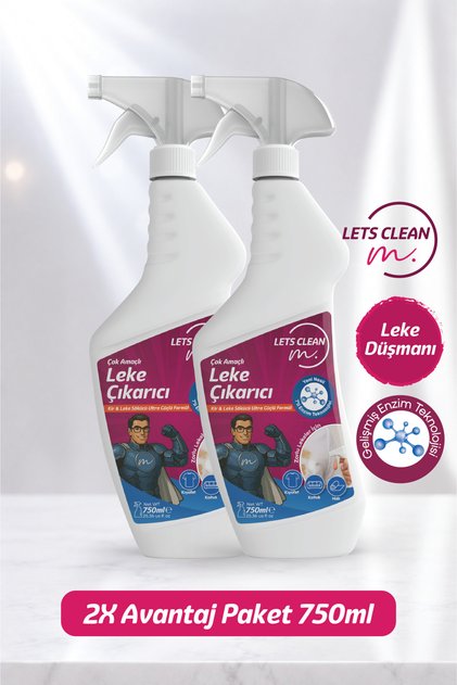 Profesyonel Leke Çıkarıcı Sprey Zorlu Lekeler İçin Güçlü Temizlik - 2x750 ml