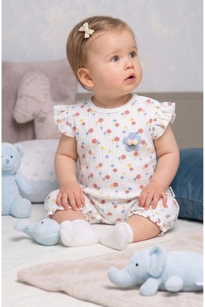 Floral Baby Girl Shorts Jumpsuit