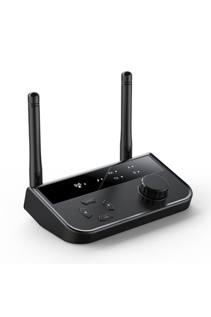 Black 2 In 1 Bluetooth 5.3 Audio Receiver Transmitter 3.5mm Aux Jack RCA Stereo Music Wireless Adapt