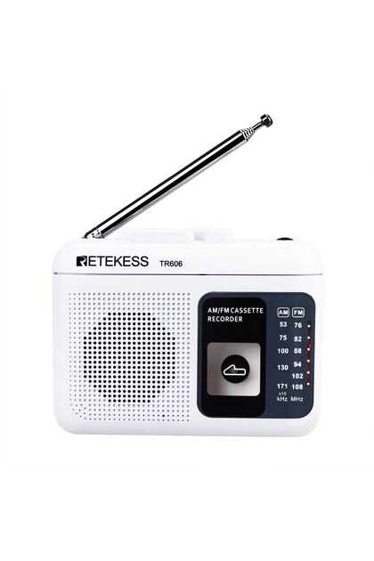 TR606 Retekess TR606 Radio FM AM Radio Cassette Playback Portable Radios FM AM Recording 3.5mm Earph