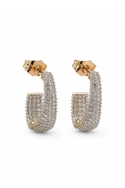 Serel Twist Xuping Women's Steel Earrings Non-Tarnish Rose Gold Color