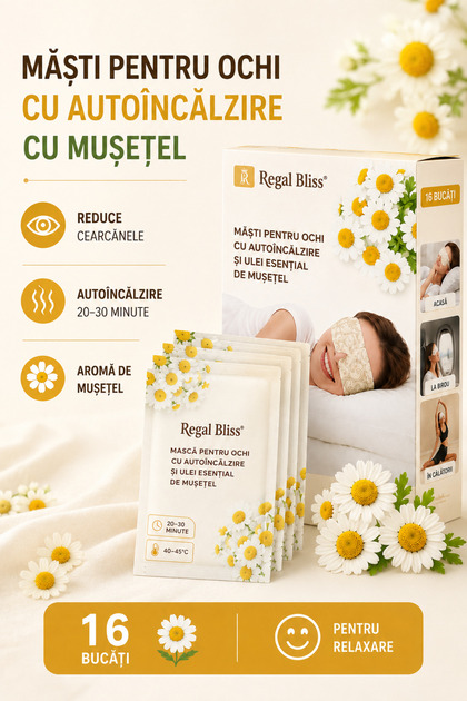 Masti pentru ochi ®, cu autoincalzire si ulei esential de Musetel,16buc