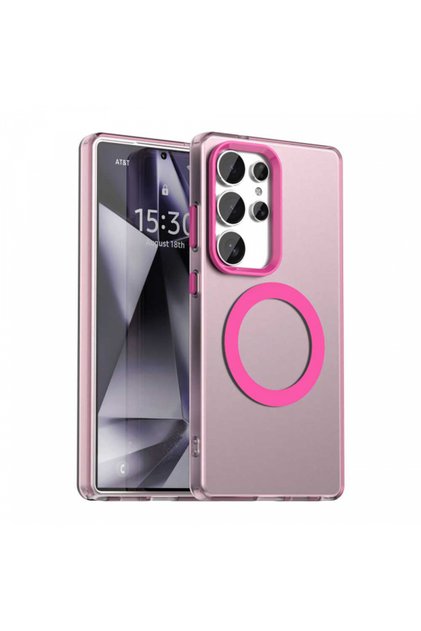 Husa MagSafe pentru Galaxy S25 Ultra S938, Techsuit, CandyCase, Roz