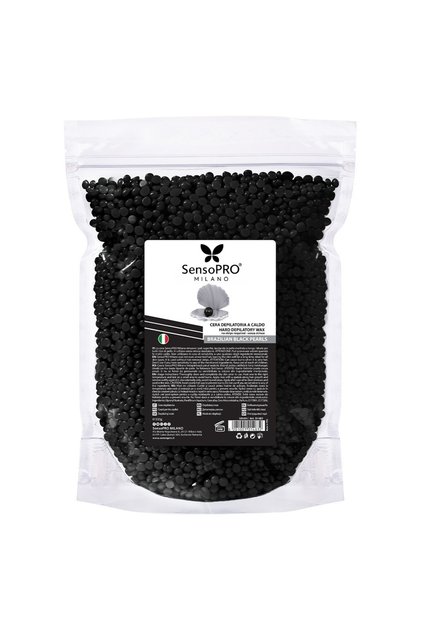 Granule de ceară epilatoare elastică cu perle negre braziliene, 500 g