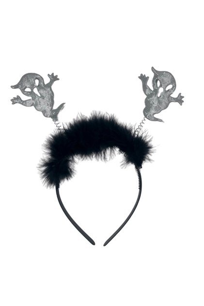 Halloween Girl's Crown with Black Dangling Ghost Figure