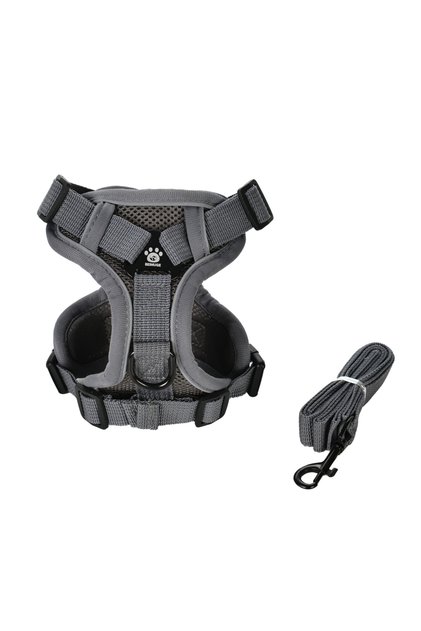 XL Gray Breathable Cat Harness Leash for Small Medium Dogs Cats Adjustable Reflective Harnesses Pet