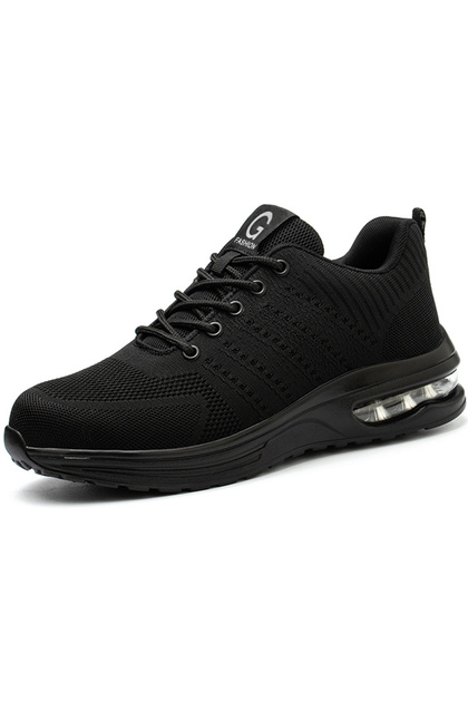 44 YTK8-Black Indestructible Safety Shoes For Men Steel Toe Anti-Puncture Men's Work Shoes Lightwei