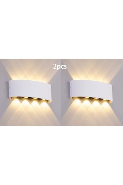6-10W White 8W2PCS Smart RGB Outdoor Light,2700K-6500K Ambience Wall Sconce Color Changing,WiFi App