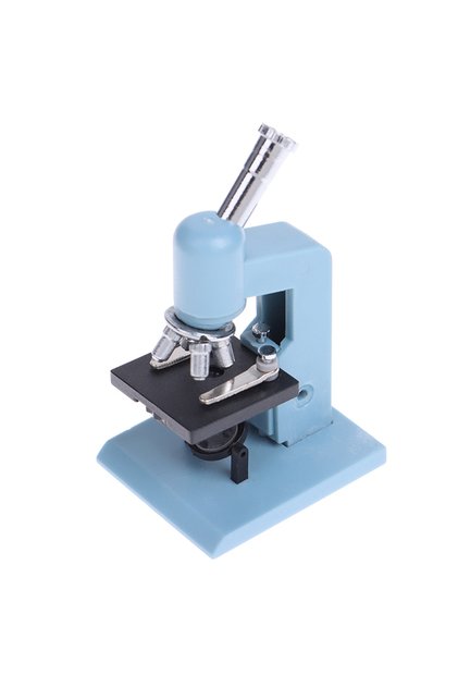 Blue 1Pc 1:12 Dollhouse Miniature Microscope Laboratory Equipment Model Experimental Scene Decor Toy