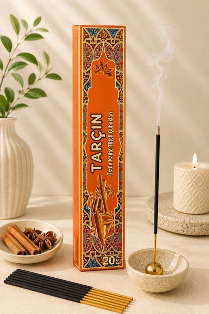 Doğal Tarçın Kokulu Çubuk Tütsü | Kalıcı Oda Kokusu | Premium Aromatik Tütsü | Ev, Ofis, Yoga ve Meditasyon İçin