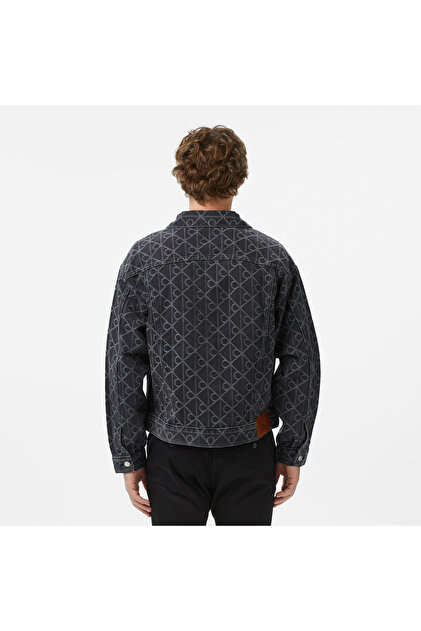 Calvin Klein 90S Black Emblem Jacquard Erkek Siyah Ceket - Fiyatı