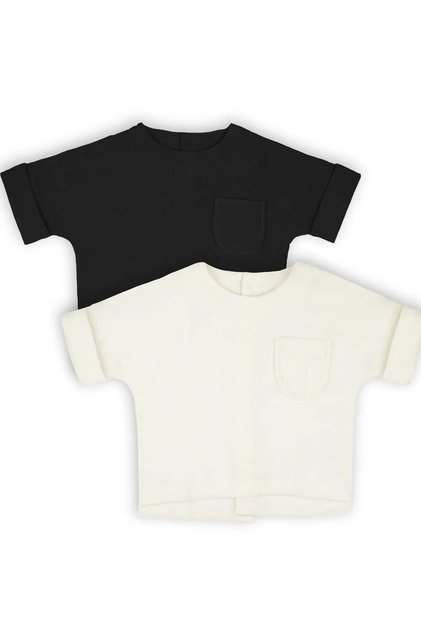 2-Piece Muslin Back Buttoned Shirt (Ecru and Oil Green)