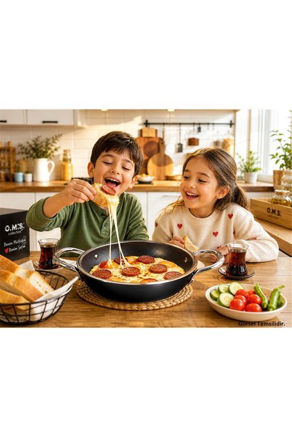 Collection - 2 Piece Durastone Peek Scratch-Resistant Induction Base Pan (3736 - 20 cm - Black)
