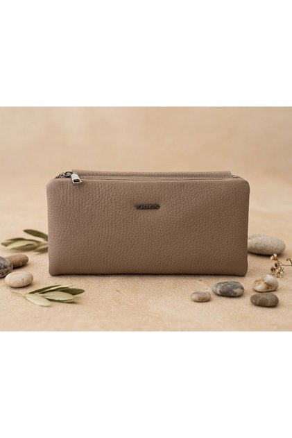 100% Genuine Leather Soft Soft Model Zippered Large Size Women's Wallet