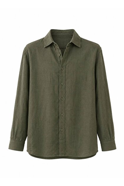 Oversize Müslin Kumaş Gömlek %100 Pamuk - Yıkamalı ve Çekmeyen