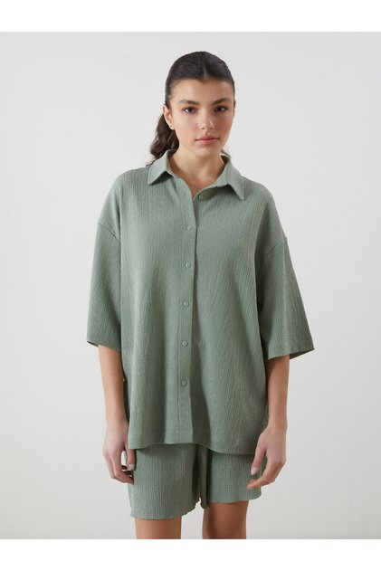 Cămașă de damă oversize texturată