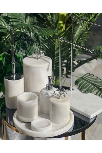 Our White Marble 8-Piece Bathroom Set