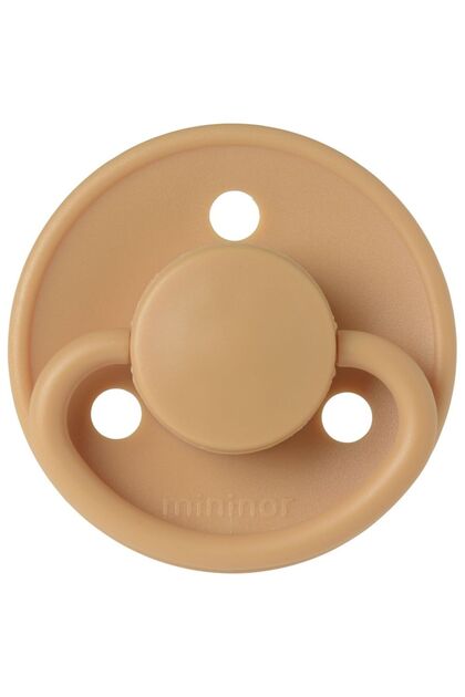 - Round Pacifier Silicone - 0M+ - Golden Sand